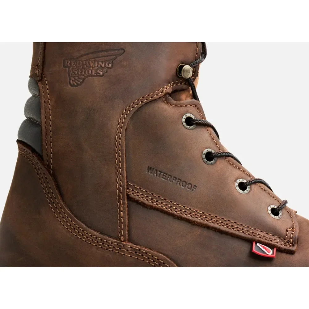 NEW RED WING 4200 DYNAFORCE 8-INCH WATERPROOF SAFETY STEEL TOE WORK BOOTS 8 H